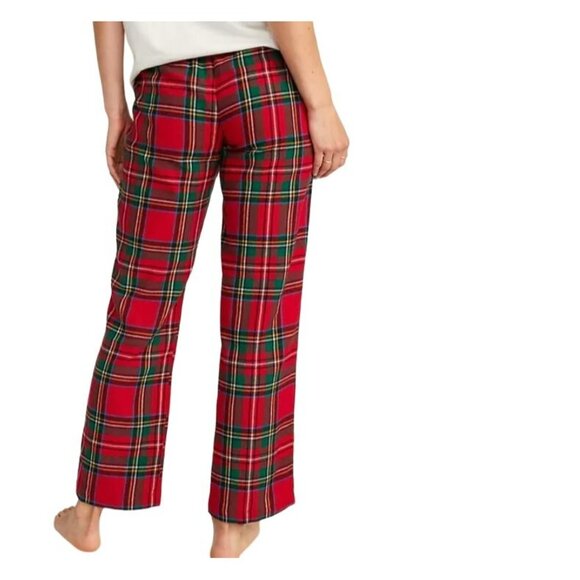 Old Navy Flannel Pants Sleep Lounge Red Green Plaid Woman's Size XL JJ3429 - Picture 3 of 3
